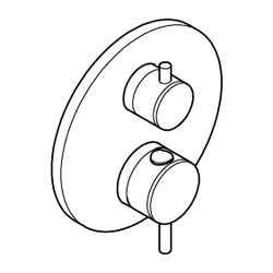 Grohe Atrio Thermostat-Wannenbatterie Warm Sunset gebürstet, mit integrierter 2-Wege-Um... GROHE-24359DL0 4005176952234 (Abb. 1)