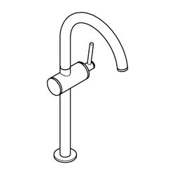 Grohe Atrio 1-Loch-Einhand-Waschtischbatterie, XL-Size, Warm Sunset gebürstet, schwenkb... GROHE-24365DL0 4005176952319 (Abb. 1)
