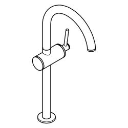 Grohe Atrio Einhand-Waschtischbatterie, XL, Einloch, für freist. Waschsch., Push-open A... GROHE-24365MS0 4005176945779 (Abb. 1)