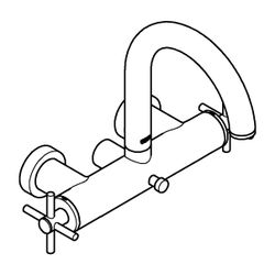 Grohe Atrio Wannenbatterie 1/2" hard graphite gebürstet 25010AL3... GROHE-25010AL3 4005176455421 (Abb. 1)
