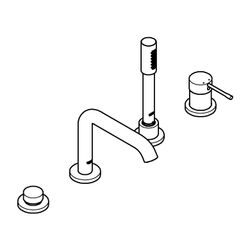 Grohe Essence 4-Loch-Einhand-Wannenkombination hard graphite 25251A01... GROHE-25251A01 4005176711824 (Abb. 1)