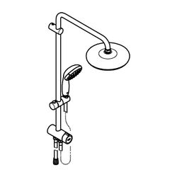 Grohe Tempesta System 210 Flex Duschsystem mit Umstellung Wandmontage chrom 26381001... GROHE-26381001 4005176451980 (Abb. 1)