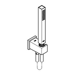 Grohe Euphoria Cube Stick Wandhalterset 1 Strahlart chrom 26405000... GROHE-26405000 4005176385162 (Abb. 1)