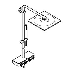 Grohe Euphoria Cube Duo SmartControl System 310, Cool Sunrise, Duscharm 450mm, 17l/min,... GROHE-26508GL0 4005176557552 (Abb. 1)