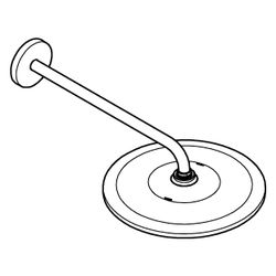 Grohe Rainshower Mono 310 Kopfbrauseset, 1 Strahlart, Brausearm 422mm, Brauseboden Chro... GROHE-26558MG0 4005176943850 (Abb. 1)