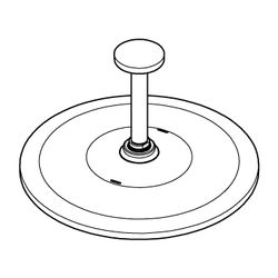 Grohe Rainshower Mono 310 Kopfbrauseset, Deckenauslass 142mm, 1 Strahlart, EcoJoy, max.... GROHE-26560A00 4005176557651 (Abb. 1)