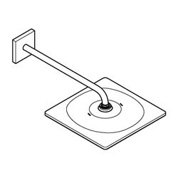 Grohe Rainshower Mono 310 Cube Kopfbrauseset, Brausearm 422mm, Warm Sunset, 1 Strahlart... GROHE-26564DA0 4005176557767 (Abb. 1)