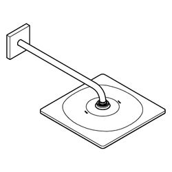 Grohe Rainshower Mono 310 Cube Kopfbrauseset, Brausearm 422mm, 1 Strahlart, max. Durchf... GROHE-26564MG0 4005176943874 (Abb. 1)
