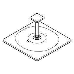 Grohe Rainshower Mono 310 Cube Kopfbrauseset, Deckenauslass 142mm, 1 Strahlart, max. Du... GROHE-26566MS0 4005176946295 (Abb. 1)