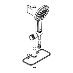 Grohe Rainshower SmartActive 130 Brausestangenset 3 Strahlarten chrom 26578000... GROHE-26578000 4005176485985 (Abb. 1)