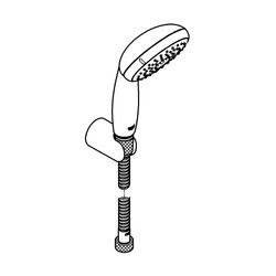 Grohe Tempesta 100 Wandhalterset, 3 Strahlarten, max. Durchfluss 9,5l/min, Chrom, 26639000... GROHE-26639000  (Abb. 1)
