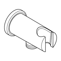 Grohe Rainshower Wandabgangsbogen mit Halter, runde Rosette, AG 1/2", Ganzmetallgehäuse... GROHE-26658A00 4005176950001 (Abb. 1)