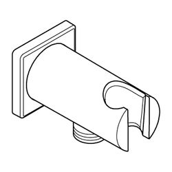 Grohe Rainshower Wandanschlussbogen eckige Rosette, Supersteel, Außengewinde 1/2", mit ... GROHE-26659DC0 4005176950100 (Abb. 1)