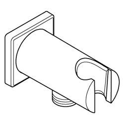 Grohe Rainshower Wandabgangsbogen mit Halter, eckige Rosette, AG 1/2", Ganzmetallgehäus... GROHE-26659MG0 4005176944406 (Abb. 1)