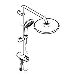 Grohe Tempesta Cosmopolitan System 250 Flex Duschsystem mit Umstellung Wandmontage chro... GROHE-26675000 4005176580628 (Abb. 1)