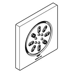 Grohe Rainshower Aqua Seitenbrause eckig, 2 Strahlarten, max. 3,3l/min, mit Einbaukörpe... GROHE-26802KF0 4067393057352 (Abb. 1)