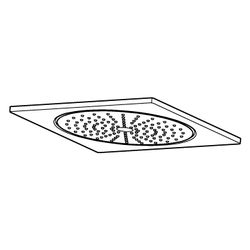 Grohe Rainshower Aqua 10" Deckenbrause, 1 Strahlart, 254x254mm, mit SpeedClean, Satin S... GROHE-26874MS0 4005176946035 (Abb. 1)
