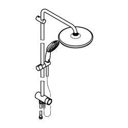 Grohe Tempesta Duschsystem Tempesta 250 Umstellung Kopfbrause 250, Chrom... GROHE-26980001 4005176766978 (Abb. 1)