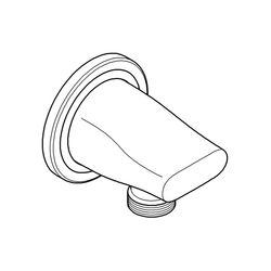 Grohe Veris Wandanschlussbogen, 1/2" Außengewinde, eigensicher, Metall, Chrom, 27190000... GROHE-27190000 4005176842221 (Abb. 1)