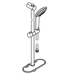 Grohe Euphoria 110 Massage Brausestangenset, Brausestange 900mm, 3 Strahlarten, mit Ablage, Cool Sun... GROHE-27226GN1  (Abb. 1)