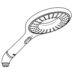 Grohe Rainshower Icon 150 Handbrause, 2 Strahlarten, Durchmesser 150mm, mit Eco-Funktio... GROHE-27276LS0 4005176861451 (Abb. 1)