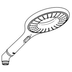 Grohe Rainshower Icon 150 Handbrause, 2 Strahlarten, Rot, 27443000... GROHE-27443000 4005176880025 (Abb. 1)