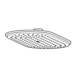 Grohe Rainshower Veris 300 Kopfbrause, 300x150mm, G 1/2", Metall, Moon White/Chrom, 274... GROHE-27470LS0 4005176997235 (Abb. 1)