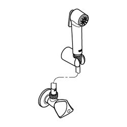 Grohe Tempesta-F Trigger Spray 30 Wandhalterset, 13,5l Absperrventile Schlauch 1,25m, C... GROHE-27514001 4005176333910 (Abb. 1)