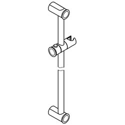 Grohe Tempesta Rustic Brausestange mit verdeckter Befestigung, 900mm, Chrom, 27520000... GROHE-27520000  (Abb. 1)