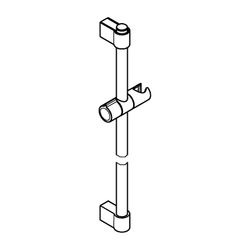 Grohe Tempesta Brausestange 900mm Mattschwarz, mit Wandhaltern, Gleiter und Gelenkstüc... GROHE-275242431 4067393016106 (Abb. 1)
