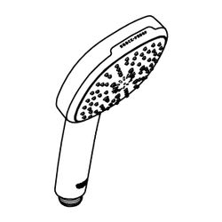 Grohe Tempesta Cube 110 Handbrause, 3 Strahlarten Rain/Jet/Massage, maximaler Durchflus... GROHE-27574003 4005176744389 (Abb. 1)