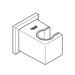 Grohe Allure Brilliant Handbrausehalter, Wandhalterung, Messing, Hard Graphite, 27706A0... GROHE-27706A00 4005176491030 (Abb. 1)
