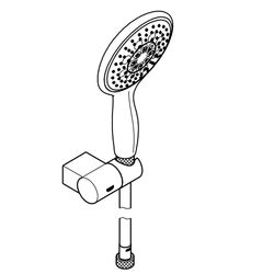 Grohe Power and Soul 130 Brauseset, mit Wandbrausehalter, verstellbar, Chrom, 27742000... GROHE-27742000  (Abb. 1)