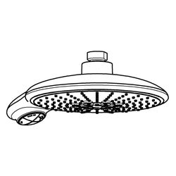 Grohe Power and Soul 190 Kopfbrause, 4plus Strahlarten, 9,5l/min Durchflusskonstanthalter, Chrom, 27... GROHE-27767000  (Abb. 1)