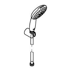 Grohe Tempesta 110 Wandhalterset, Chrom, 3 Strahlarten Rain/Jet/Massage, 3bar, 13,5l/mi... GROHE-27849003 4005176680311 (Abb. 1)