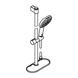 Grohe Tempesta Cube Brausestangenset 110, 600mm, 3 Strahl, 13,5l/min, Chrom, Brauseschl... GROHE-27929003 4005176768255 (Abb. 1)