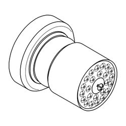 Grohe Relexa 50 Seitenbrause, Normalstrahl, SpeedClean, G 1/2", 78x58x70mm, Chrom, 2819... GROHE-28198000 4005176038686 (Abb. 1)