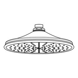 Grohe Rainshower Rustic 210 Kopfbrause, 1 Strahlart, Durchmesser 212mm, mit Kugelgelenk... GROHE-28369000 4005176267260 (Abb. 1)