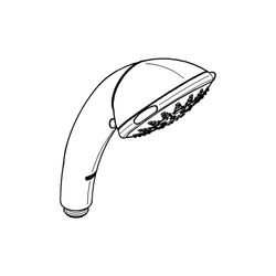 Grohe Handbrause Movario 100 Five, 5 Strahlarten, 9,5l/min, Kunststoff, Chrom, 28393000... GROHE-28393000 4005176264344 (Abb. 1)