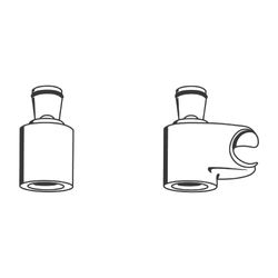 Grohe Handbrausehalter für Standbatterie 25025/33540, Long-Life Oberfläche, Weiß, 28703... GROHE-28703L00 4005176137402 (Abb. 1)