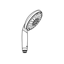 Grohe Rainshower Classic 130 Handbrause, Durchmesser 130mm, 3 Strahlarten, Chrom, 28764... GROHE-28764000 4005176820113 (Abb. 1)