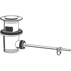 Grohe Ablaufgarnitur 1 1/4" für Waschtisch-/Bidet-Armaturen, mit Überlauf, Edelmessing/Schwarz, 2891... GROHE-28910Z00  (Abb. 1)