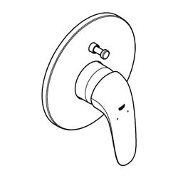 Grohe Eurostyle Einhand-Wannenbatterie, Fertigmontageset, mit Umstelleinheit, Chrom, 29... GROHE-29099003 4005176365300 (Abb. 1)