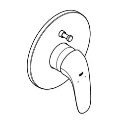 Grohe Eurostyle Einhand-Wannenbatterie mit Umstelleinheit, Messing, Moon White/Chrom, 2... GROHE-29099LS3 4005176365317 (Abb. 1)