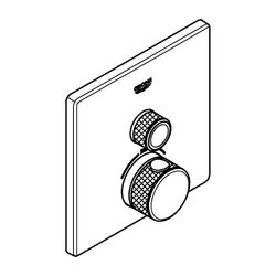 Grohe Grohtherm SmartControl Thermostat mit 1 Absperrventil cool sunrise gebürstet 2912... GROHE-29123GN0 4005176558122 (Abb. 1)