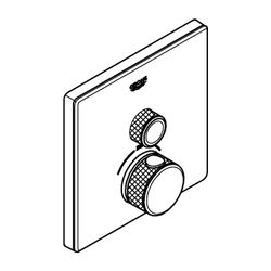 Grohe Grohtherm SmartControl Thermostat mit 1 Absperrventil moon white 29153LS0... GROHE-29153LS0 4005176413582 (Abb. 1)