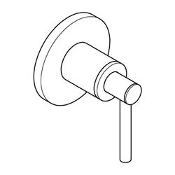Grohe Atrio Unterputz-Ventil-Oberbau Cool Sunrise gebürstet, mit Hebelgriff für UP-Vent... GROHE-29397GN0 4005176952487 (Abb. 1)
