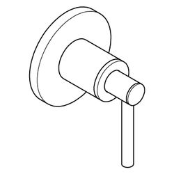 Grohe Atrio Unterputzventil-Oberbau 29396 mit Hebelgriffen für Unterputzventile 35028 o... GROHE-29397MS0 4005176945854 (Abb. 1)