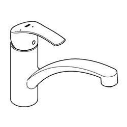 Grohe Eurosmart Einhand-Spültischbatterie, Einlochmontage Einhand, Energie-Spar-Funktio... GROHE-30260002 4005176310386 (Abb. 1)