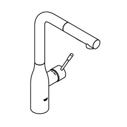 Grohe Essence Einhand-Spültischbatterie, 1-Loch-Montage, Schwenkauslauf, ausziehbare Du... GROHE-30270DL0 4005176427459 (Abb. 1)